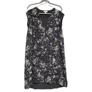 3/$25 Liz Lange Maternity Dress summer black and gray high low size SP